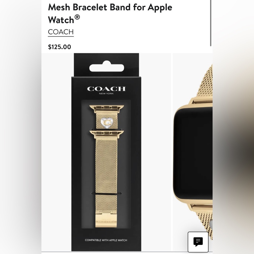 COACH mesh bracelet band for Apple Watch.